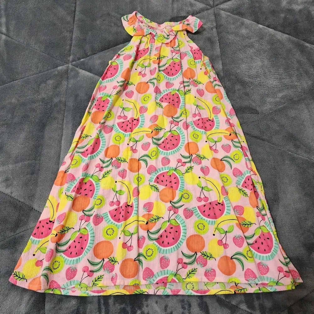 Girls Gymboree Fruits Summer Fall Lightweight Dress Size 7 NEW without Tags